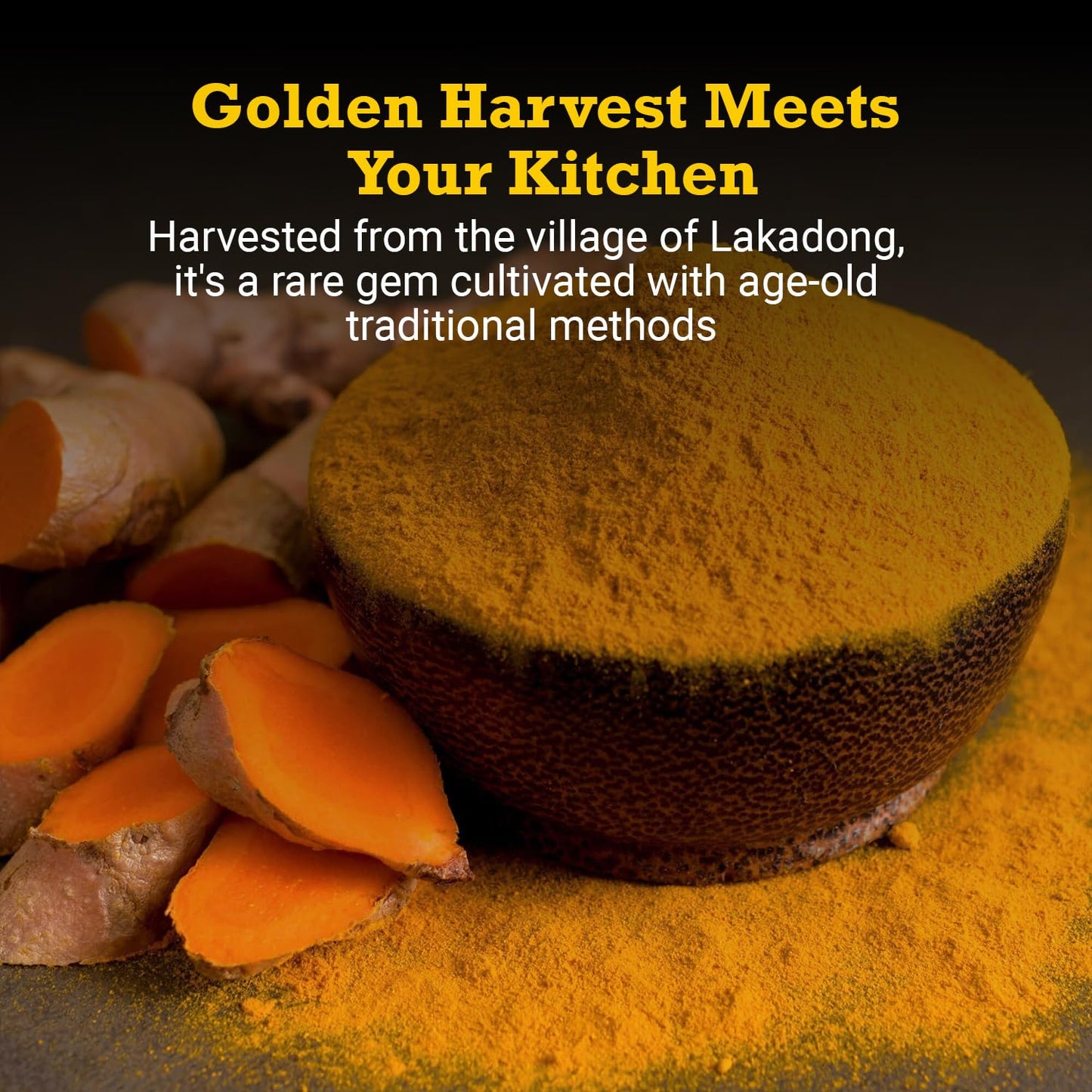 First Bud Organics Golden Spice Lakadong Turmeric Powder - 250Gm | Organic Turmeric Powder & 7 To 12% High Curcumin Certified |