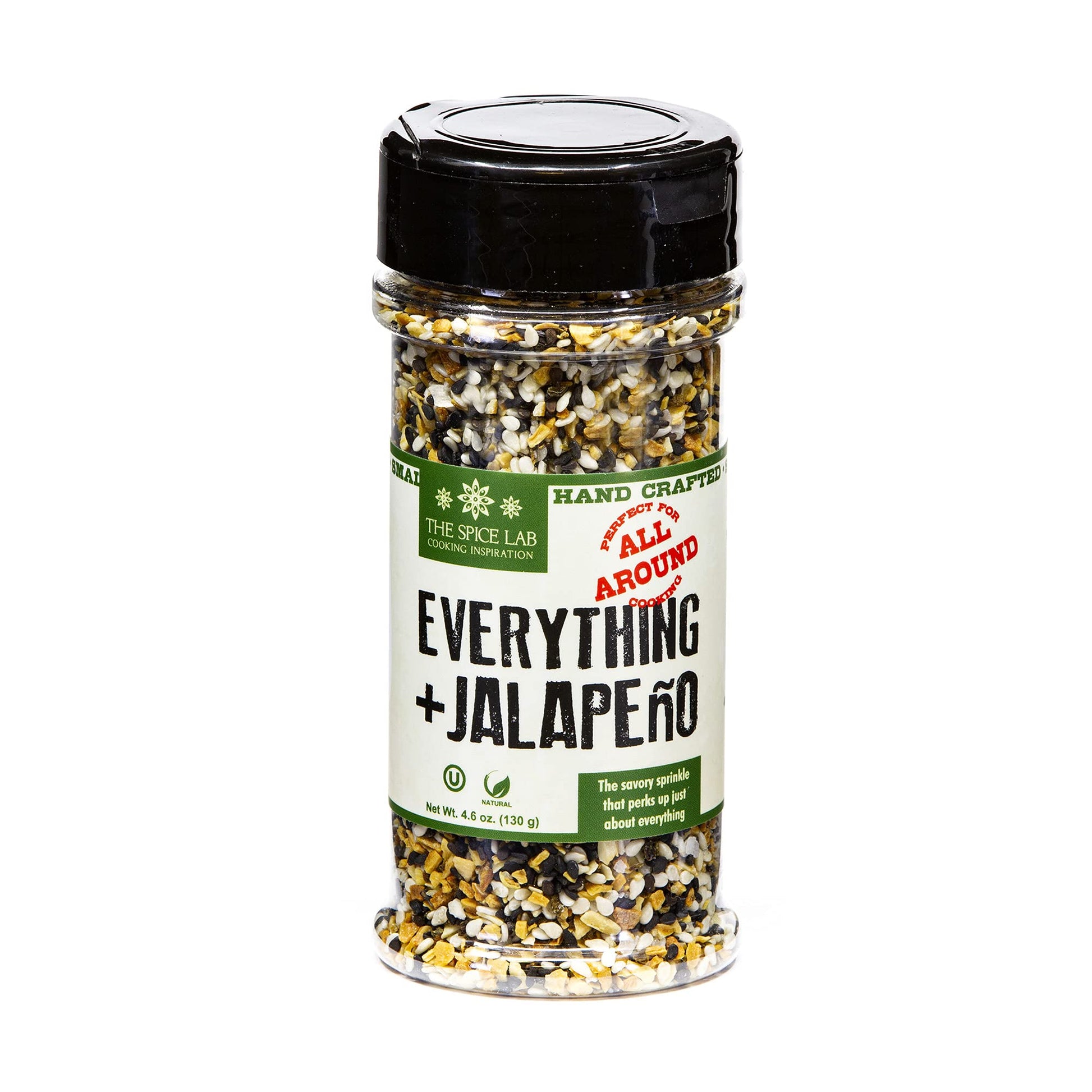 The Spice Lab Everything Bagel Seasoning Blend with Jalapeno - 4.6 oz Shaker - Gourmet Paleo & Keto Approved Spice