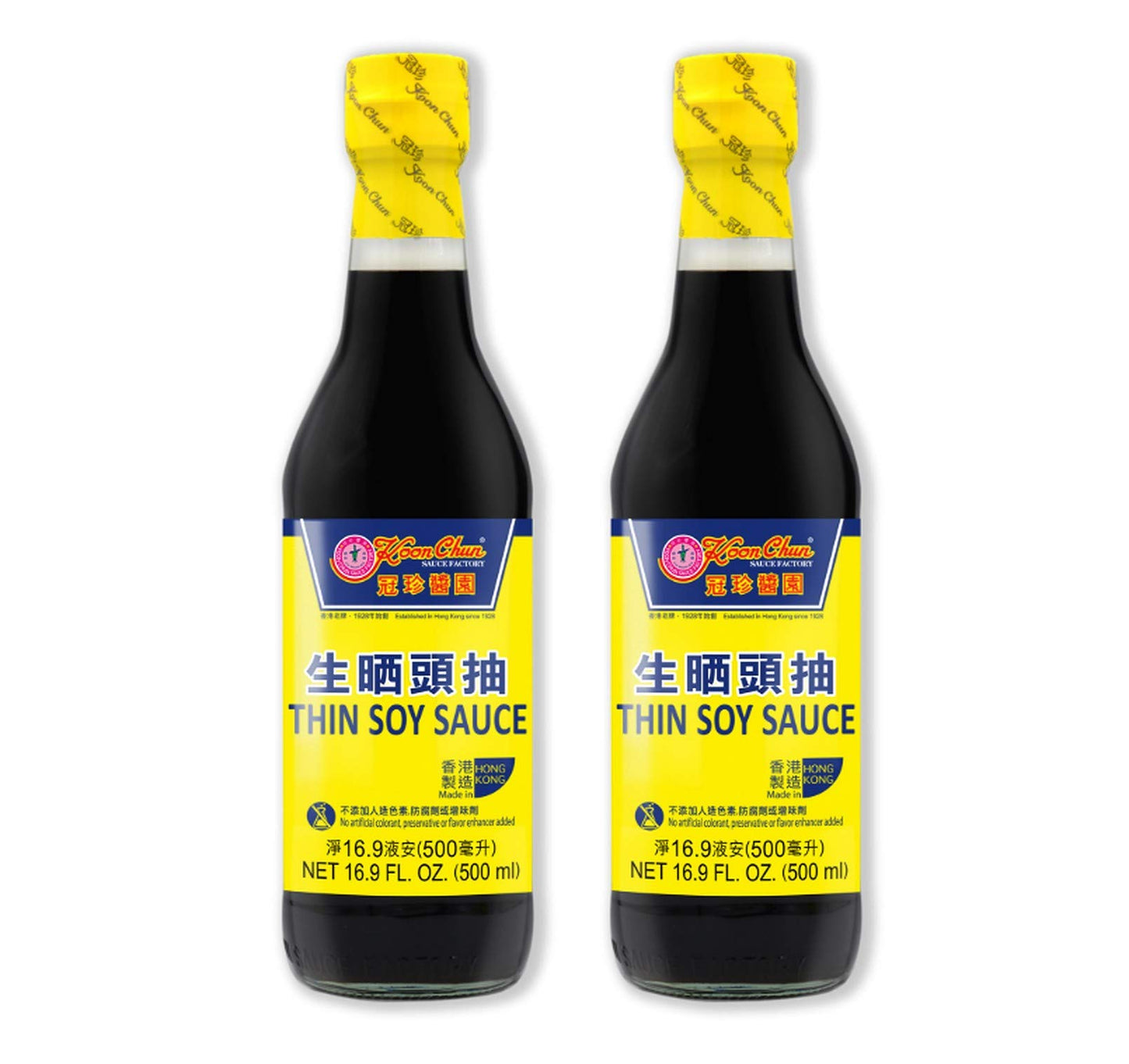 Koon Chun Thin Soy Sauce (2 Pack, Total of 1000mL)