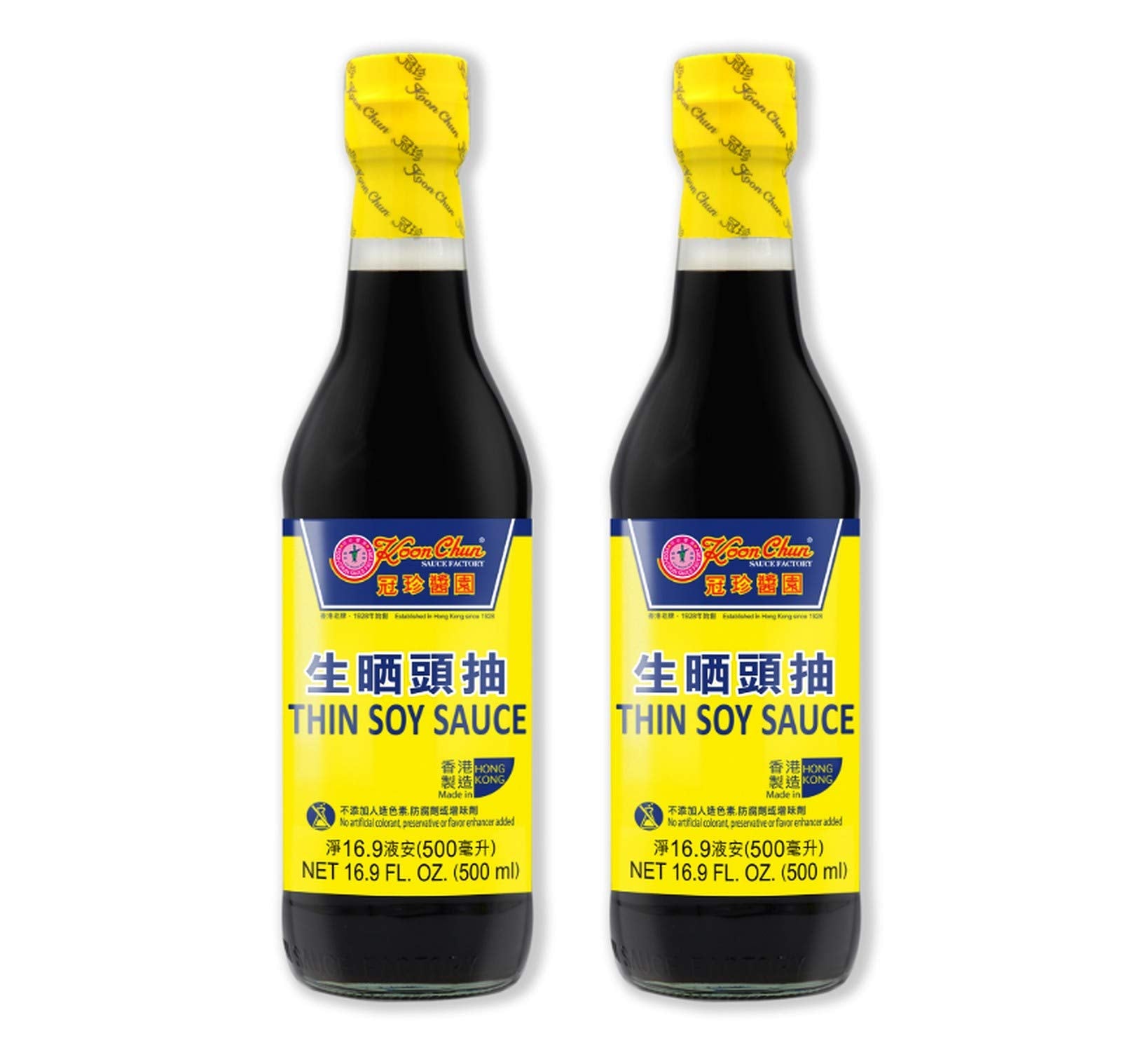 Koon Chun Thin Soy Sauce (2 Pack, Total of 1000mL)