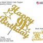 91 Birthday Cake Topper Gold Glitter, Party Decoration Ideas, Premium Quality, Sturdy Doubled Sided Glitter, Acrylic Stick. Made
