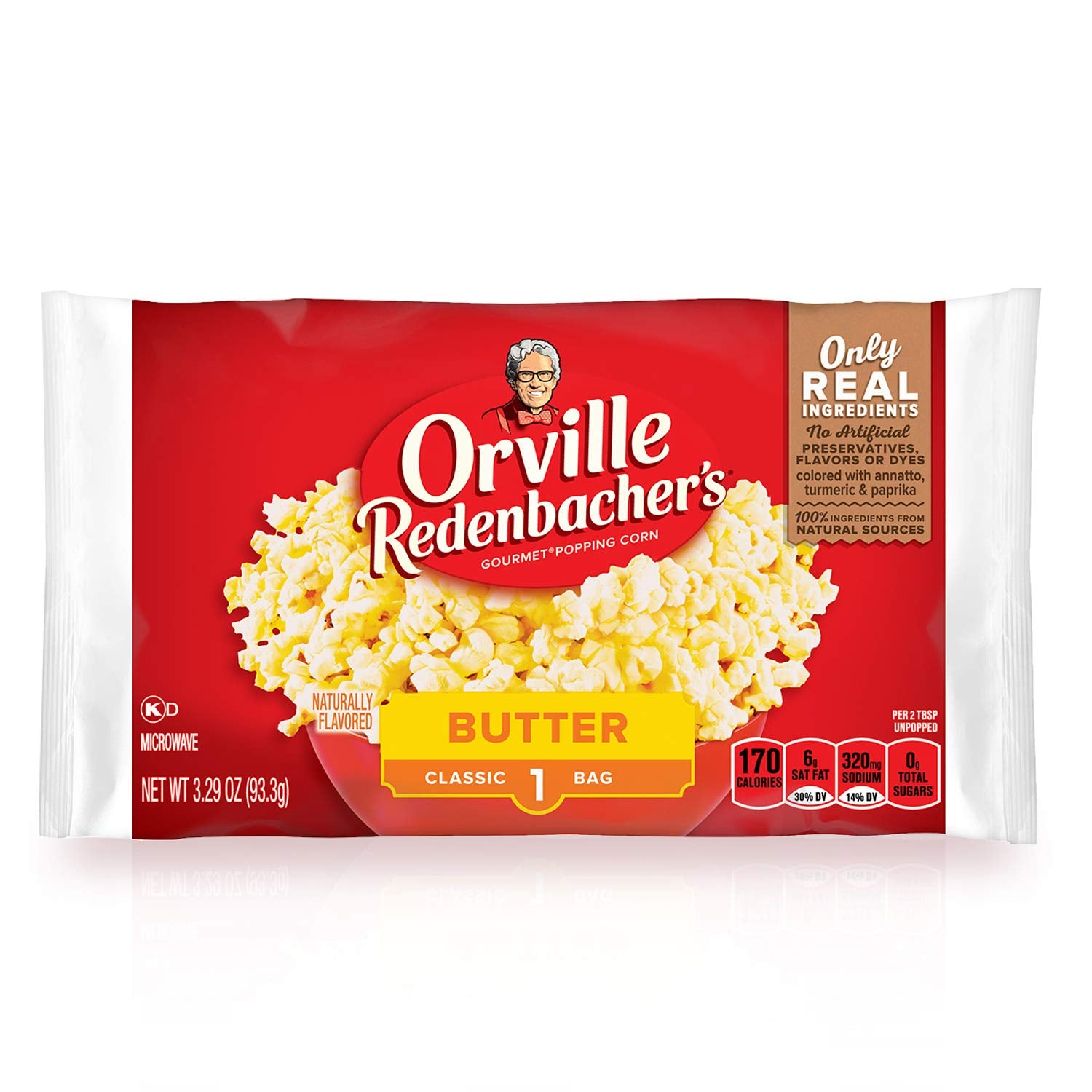 Orville Redenbacher'S Butter Popcorn, 3.29 Ounce Classic Bag, Pack Of 36