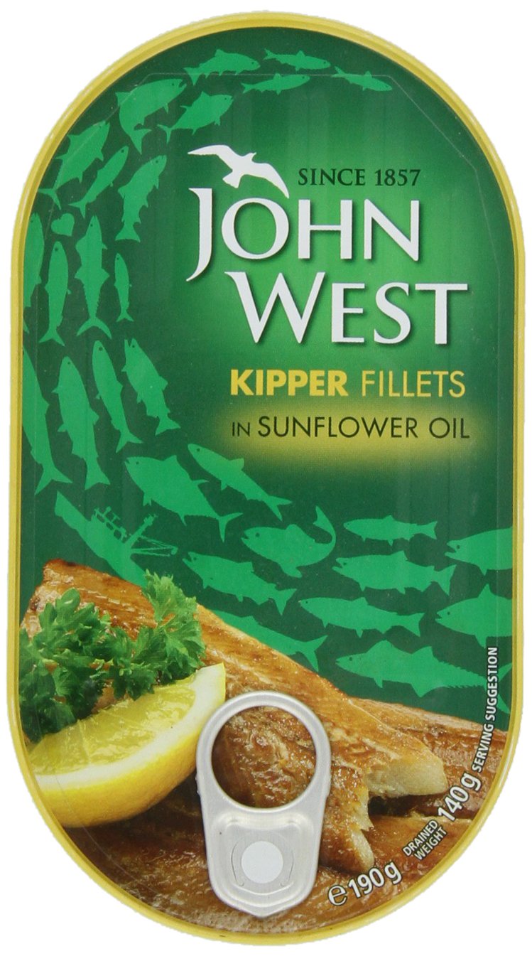 John West Kippers in Sunflower Oil, 6.70-Ounce Cans (Pack of 10)