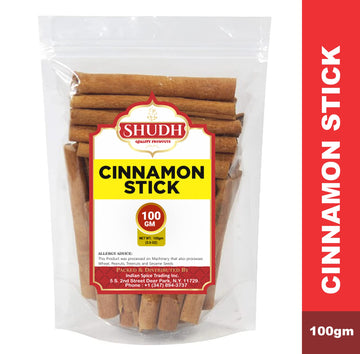 Shudh Cinnamon Sticks 100Gm (3.5 Oz) | Cassia Cinnamon | Canela | Perfect For Baking, Cooking & Beverages & Oatmeal| 2 3/4'' Len