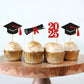 24 Pack 2025 Graduation Cupcake Toppers Class Of 2025 Graduate Cupcake Picks For 2025 Graduation Theme Birthday Party Supplies D