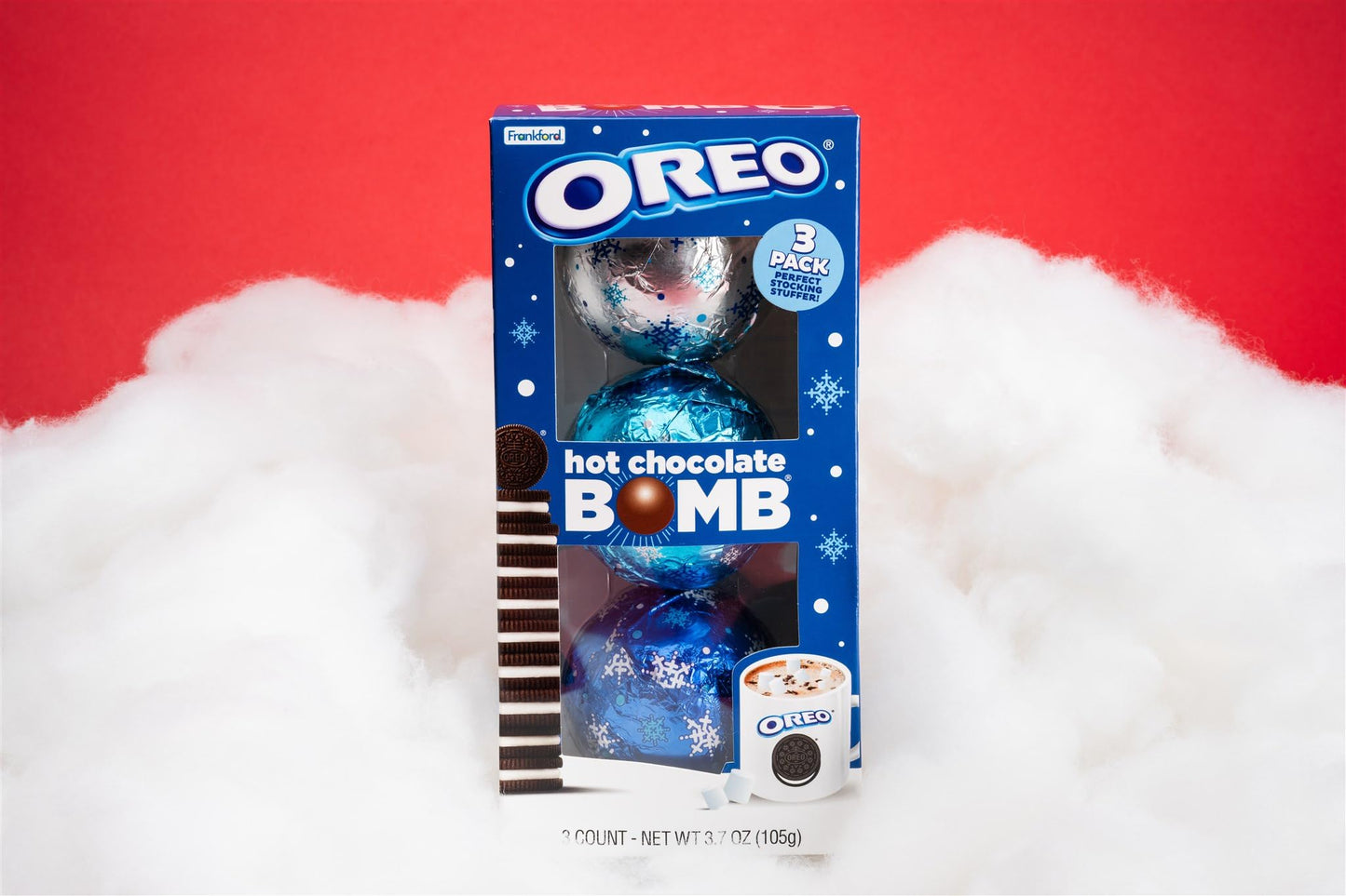 Oreo Hot Chocolate  , Holiday Gift Set, 3 Count Stocking Stuffer, 3.7 Oz