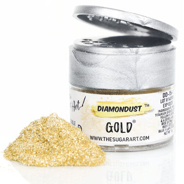 Gold Edible Glitter for Drinks, Cocktails, Cake Decorating, Strawberries, Chocolates & More | No Taste | 4g | 100% Food-Safe | K