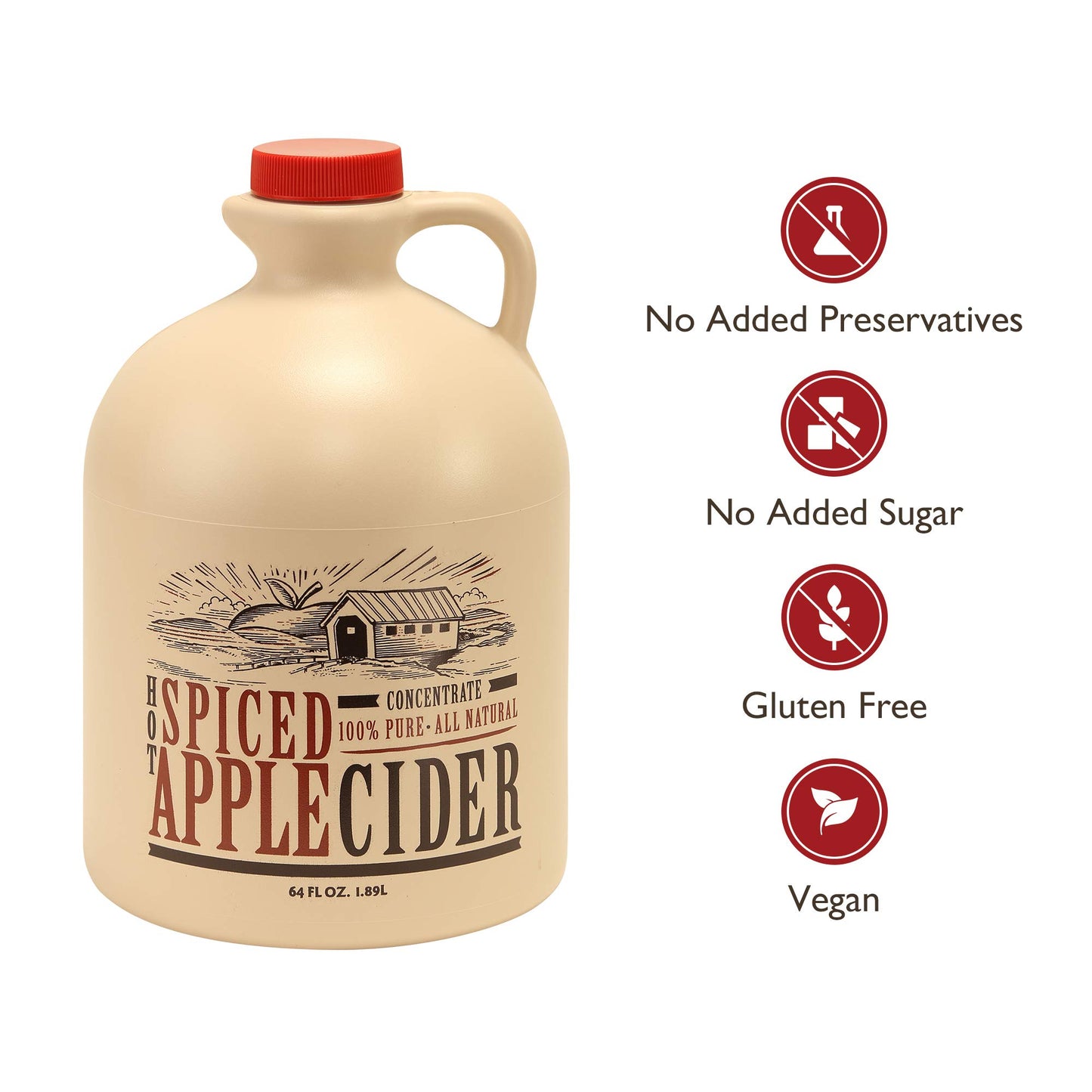 Mountain Cider Company Apple Cider Concentrate | Spiced Hot Drink | 64 fl. oz (64 servings)