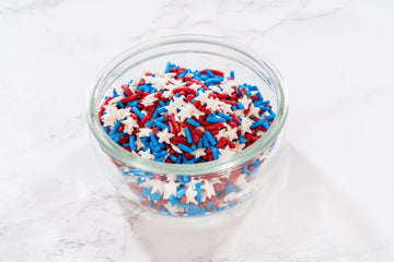 Bakerpan July 4Th Sprinkles For Cake Decorating - Star Confetti Mix - Patriotic Edible Confetti Sprinkles For Cupcakes, Ice Crea