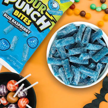 Sour Punch Raspberry Candy, 5 Oz - Chewy, Mouthwatering Raspberry-Flavored Sour Candy - Fat-Free, Low Sodium Treat For Kids & Ad