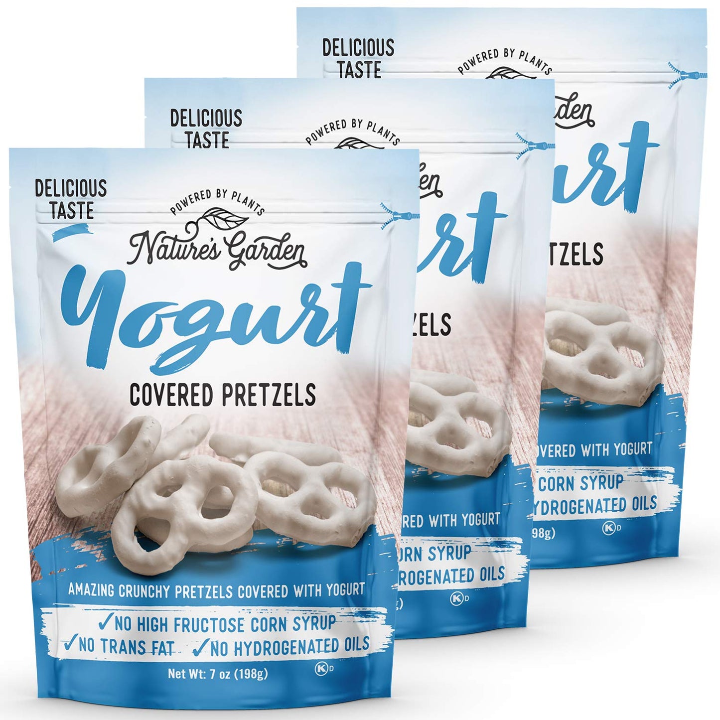 Nature'S Garden Yogurt Covered Pretzels - No Trans Fat, Indulgent Snack, Flavored Pretzels - 7 Oz Bag (Pack Of 3)