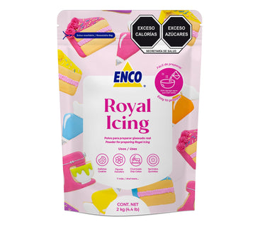ENCO White Royal Icing Mix Vanilla flavor, Icing for Decorating Cookies (4.4 LB (2KG))