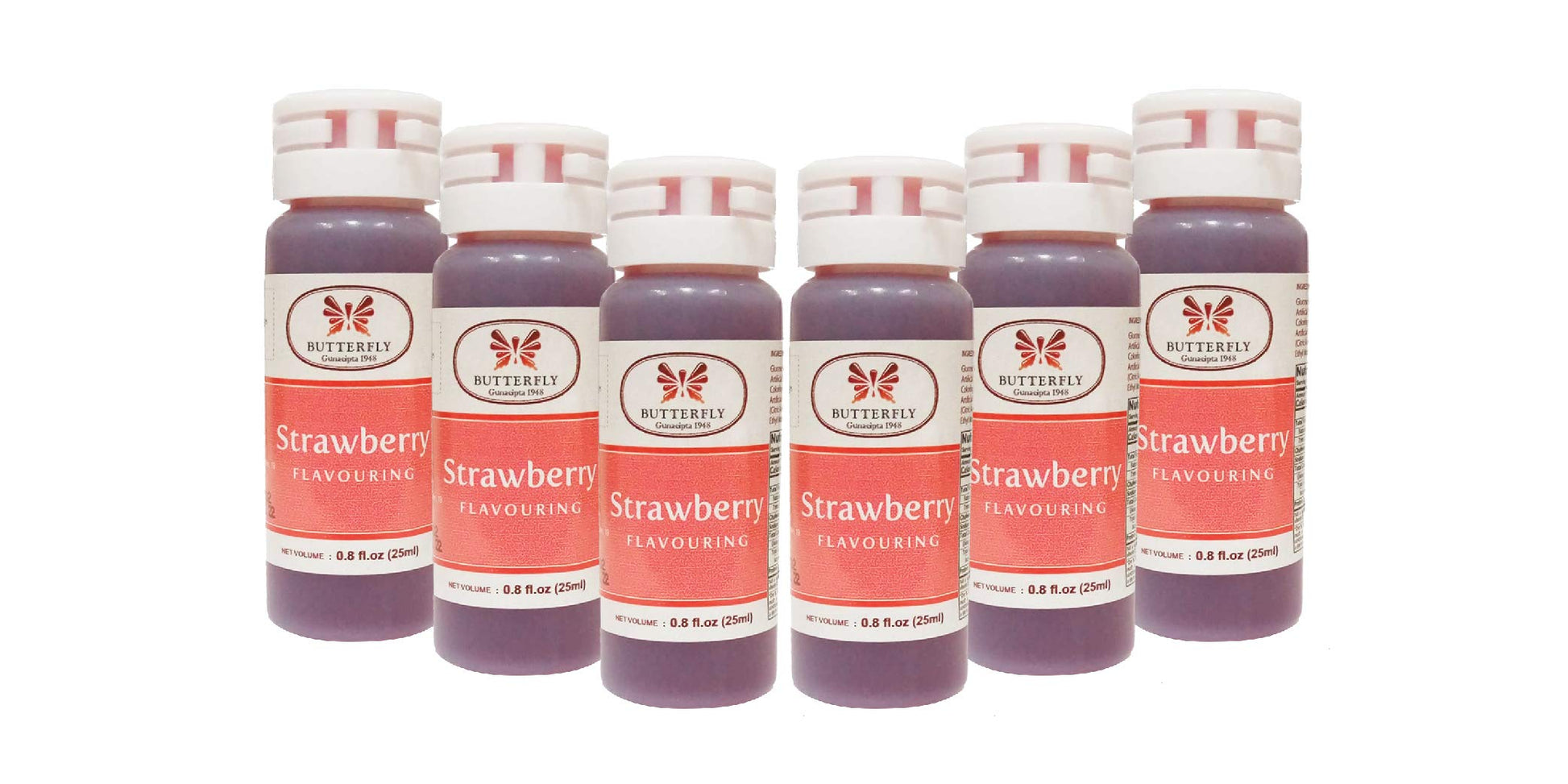 Butterfly Flavoring Extract Paste, 25 Ml (Strawberry, Pack Of 6)