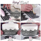 Large Pre-Made Ready To Use Edible Cake Lace Rose Scallop Golden 14-Inch 5-Piece Set