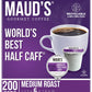 Maud's Half Caff Coffee Pods, 200 ct, Medium Roast Coffee in Recyclable Single Serve Pods - 100% Arabica Coffee, Compatible with