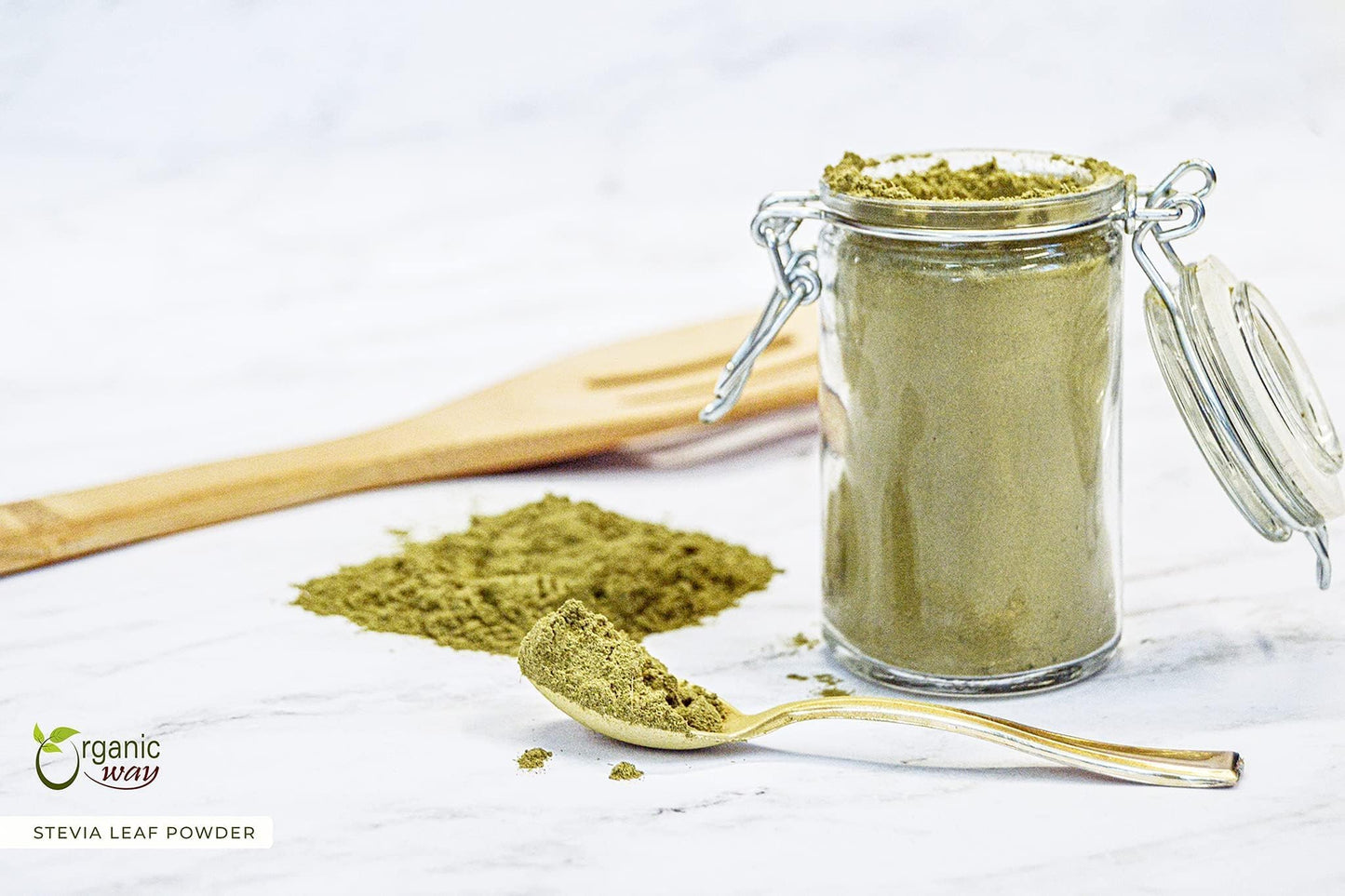 Organic Way Stevia Leaf Powder, Vegan, Non-GMO, Gluten Free, 16 Oz, Kosher & USDA Certified, Raw from India