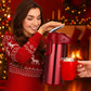 Vesici 84.55 oz Hot Chocolate Drink Dispenser with Pump Red Cocoa Drink Dispenser for Keeping Christmas Hot Cocoa Bar Supplies f