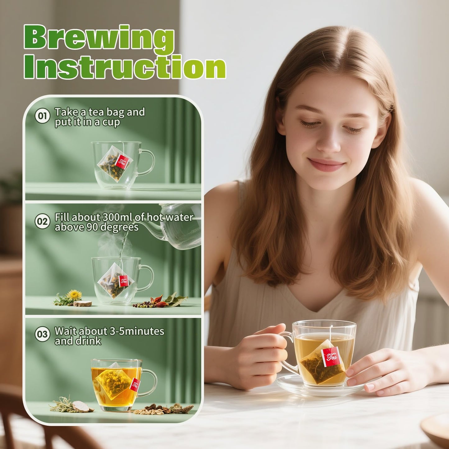 Chicory and Gardenia Tea  Burdock Root Tea  Liver and Kidney Detox  Eight Organic Herbal Ingredients  Including Chicory Root  Dandelion Root  and More  Chinese Herbal Tea Bags (30 Bags)