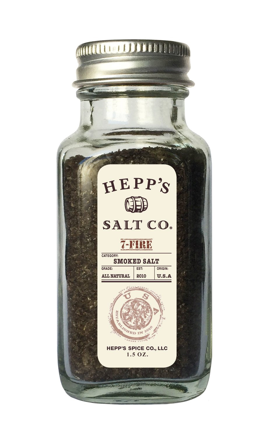 Hepps Salt Co. Fire Smoked Sea Salt, Mesquite Flavor, 1.5 Ounce
