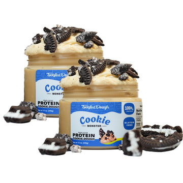 Twisted dough - 2 Pack Cookie Monster Protein Cookie Dough | Healthy Ready to Eat Dessert | 100 Grams Of Whey Protein In Each Ja