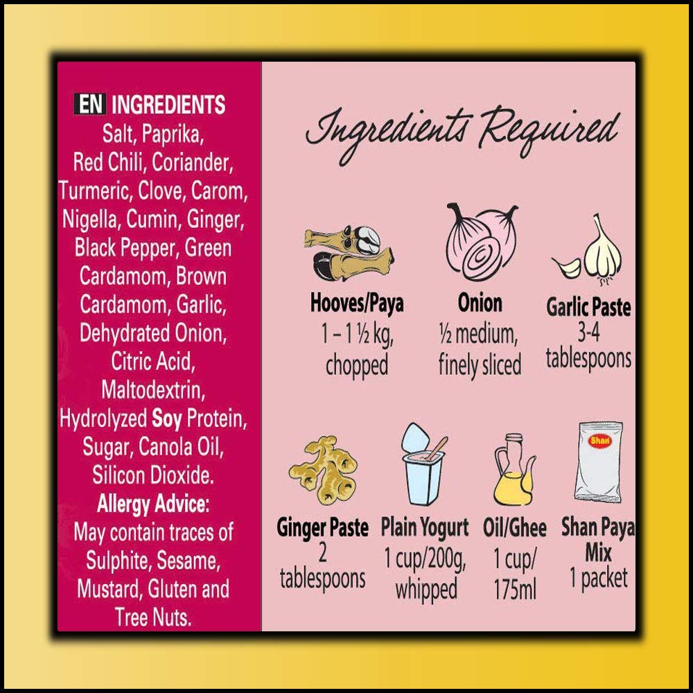 Shan Paya Recipe and Seasoning Mix, 1.76 oz (Pack of 2) - Traditional Spicy Powder for Trotters Curry, Vegetarian-Friendly