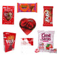 Valentines Day Gift Basket Set | Teddy Bear Plush (Red Or White), Elmer Heart Chocolate, Milk Chocolate Bar, Kit Kat Chocolate B