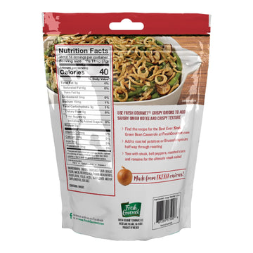 Fresh Gourmet Lightly Salted Crispy Onions | 3.5 Ounce (Pack Of 6) | Low Carb | Crunchy Snack And Salad Topper