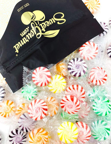 Sweetgourmet Assorted Fruits Hard Candy Pinwheels | 2 Pounds