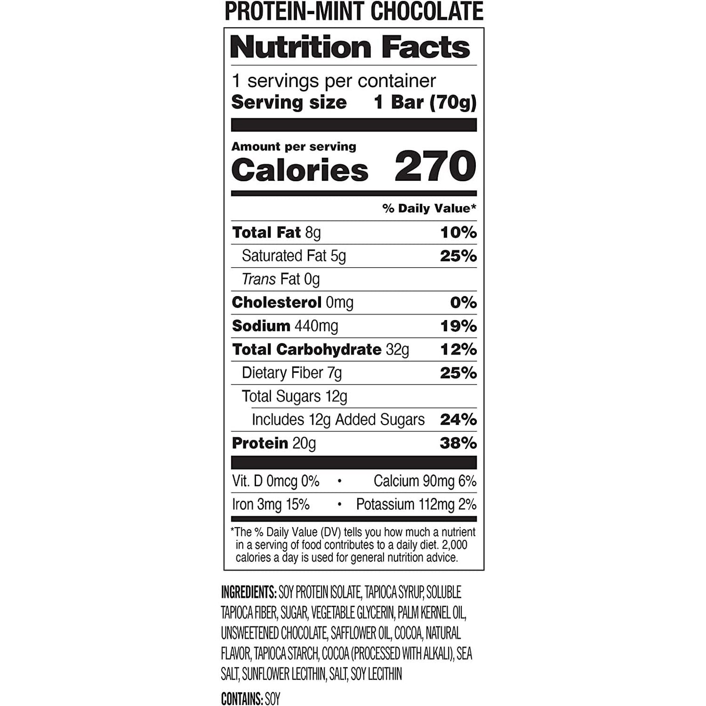 Probar Bar Base Protein Mint Chocolate, 2.46 Oz