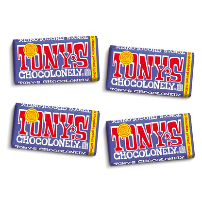 Tonys Chocolonely 42% Dark Milk Chocolate Bar with Pretzel & Toffee - Dark Milk Chocolate, Pretzel & Toffee Chunks, Belgium Cho