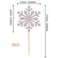 30 PCS Silver Snowflake Cupcake Toppers Glitter Winter Frozen Theme Snowflake Cupcake Picks for Winter Wonderland Baby Shower Bi