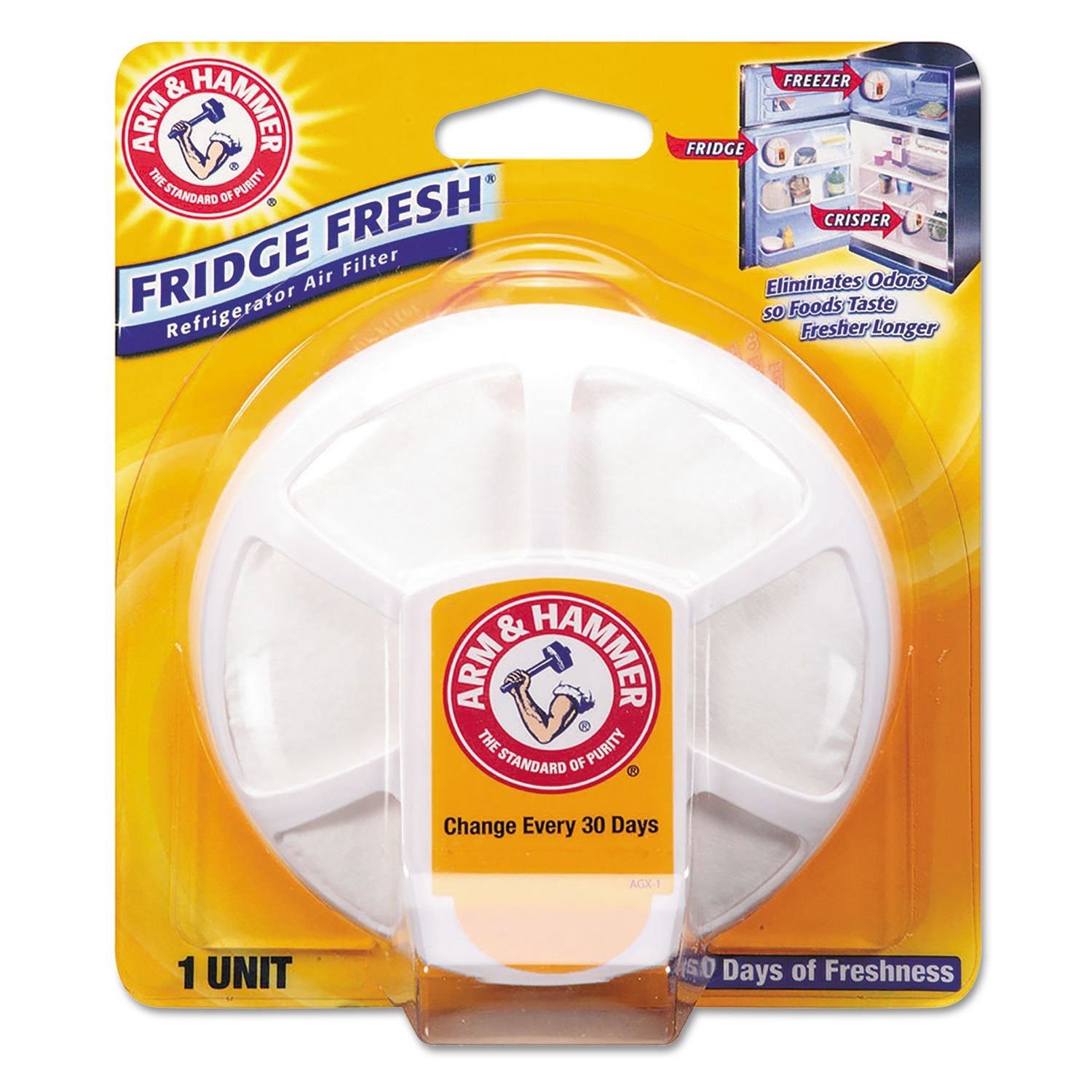 Arm & Hammer Fridge Fresh Baking Soda, Unscented, 8 Count, Pack of 1