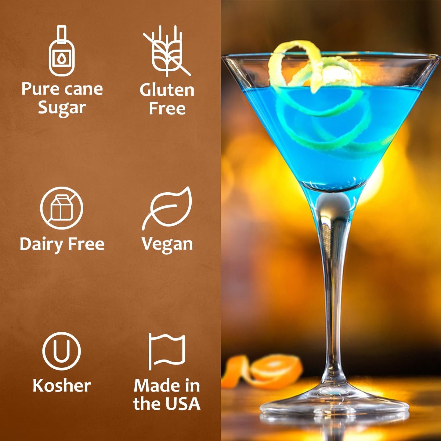 Syruvia Blue Curacao Syrup - Blue Curacao Syrup Flavor, 25.4 Fl Oz - Perfect For Cocktails, Ice Tea, Desserts, Italian Sodas, Ic