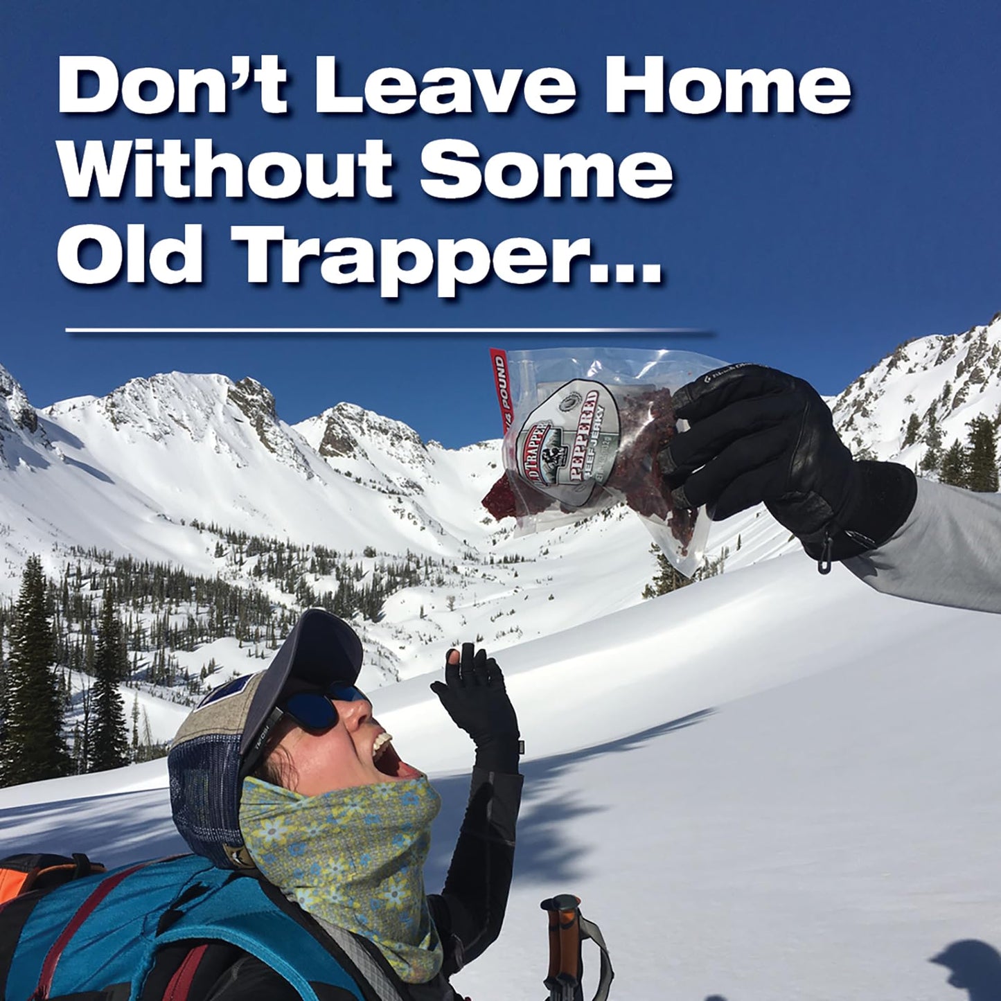 Old Trapper Beef Jerky, Peppered, Spicy Meat Snacks, 4 Ounce (Pack of 8), 11g Protein, Zero Fat, 70 Calories per Serving