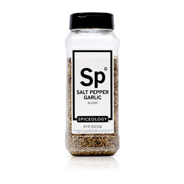 Spiceology - Salt Pepper Garlic - SPG - Use On: Steak, Chicken, Hamburgers, Brisket, Turkey, Stew - BBQ Rub - Seasoned Salt - Sp