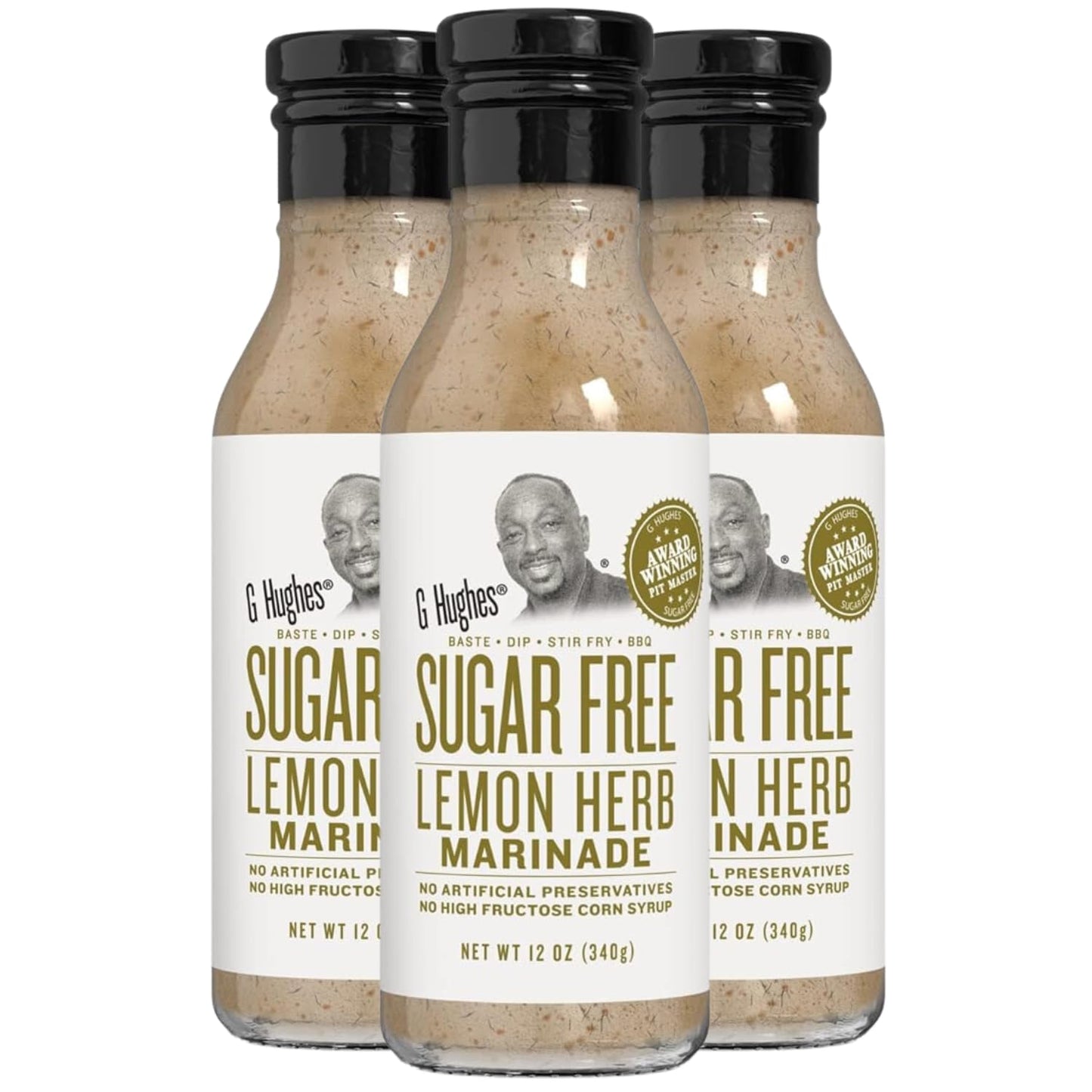G Hughes Sugar Free, Lemon Herb Marinade - Sugar Free Marinades, Gluten Free Lemon Pepper Seasoning, Low Carb Marinades, Sugar F