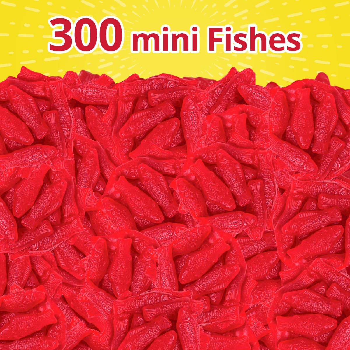 Buha Sweets Swedish Mini Red Fish Gummy Candy - Soft & Chewy, Fruity Flavor, 1.12 lb Bulk Bag