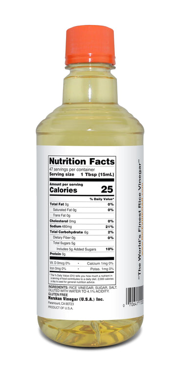 Marukan Seasoned Gourmet Rice Vinegar, 24 Ounce Plastic Pet Bottle