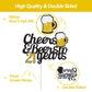 Cheers To 21 Years Cake Topper, Happy 21St Birthday Cake Topper, 21Th Anniversary Birthday Party Supplies Black And Gold Glitter