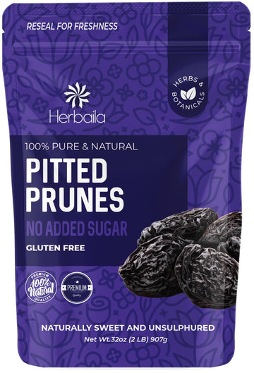 Prunes Pitted Unsweetened 2LBS, Dried Prunes for Constipation, Dried Plums Pitted Prunes, Naturally Sweet and Unsulphured, Dried