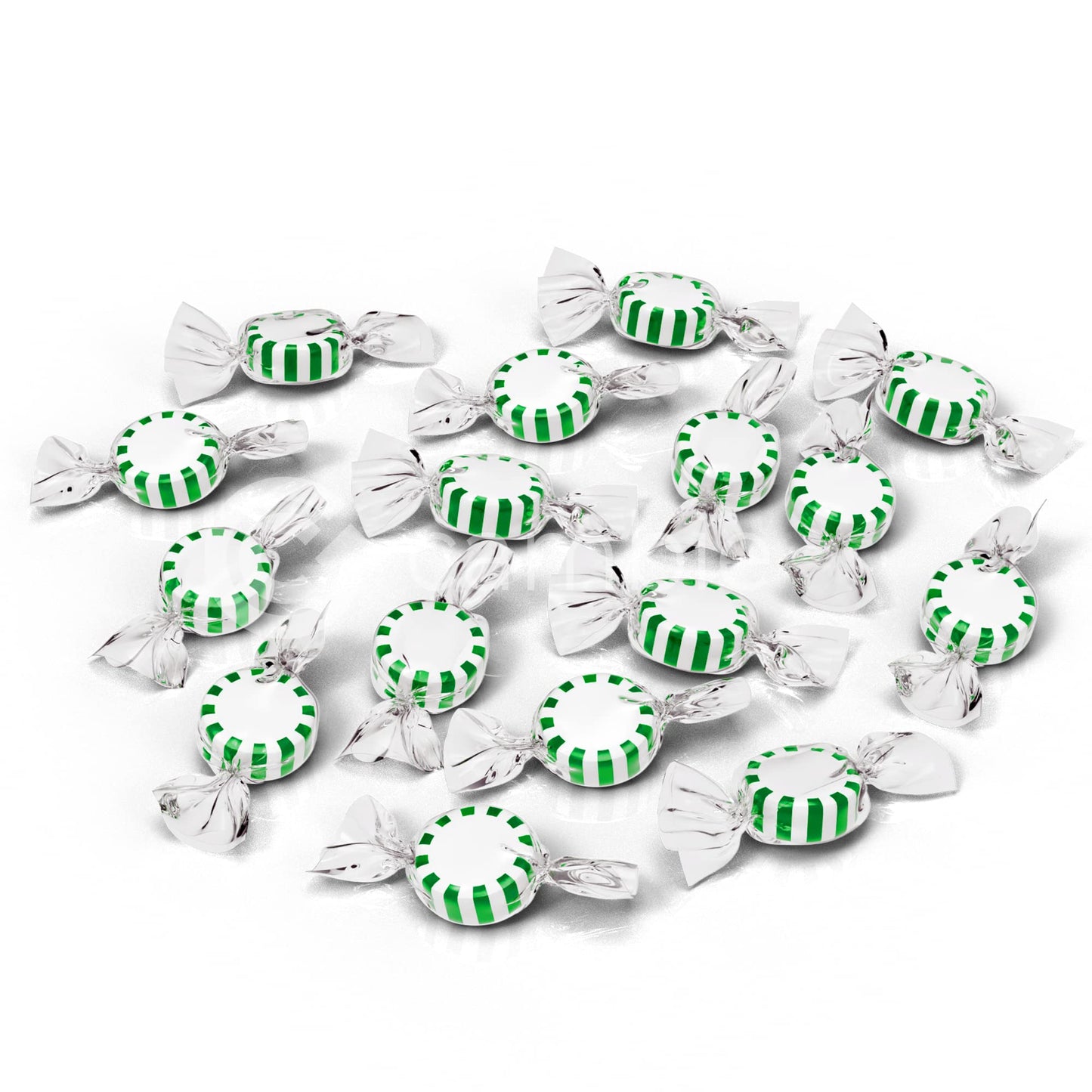 Arcor Spearmint Starlights Candy By Cambie | 2 Lbs Of Spearmint Starlight Mints | Individually Pinwheel Mint Hard Candy | Delici