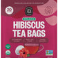 FGO Organic Hibiscus Herbal Tea - Caffeine Free, 20 Count Eco-Conscious Tea Bags, Resealable Bag