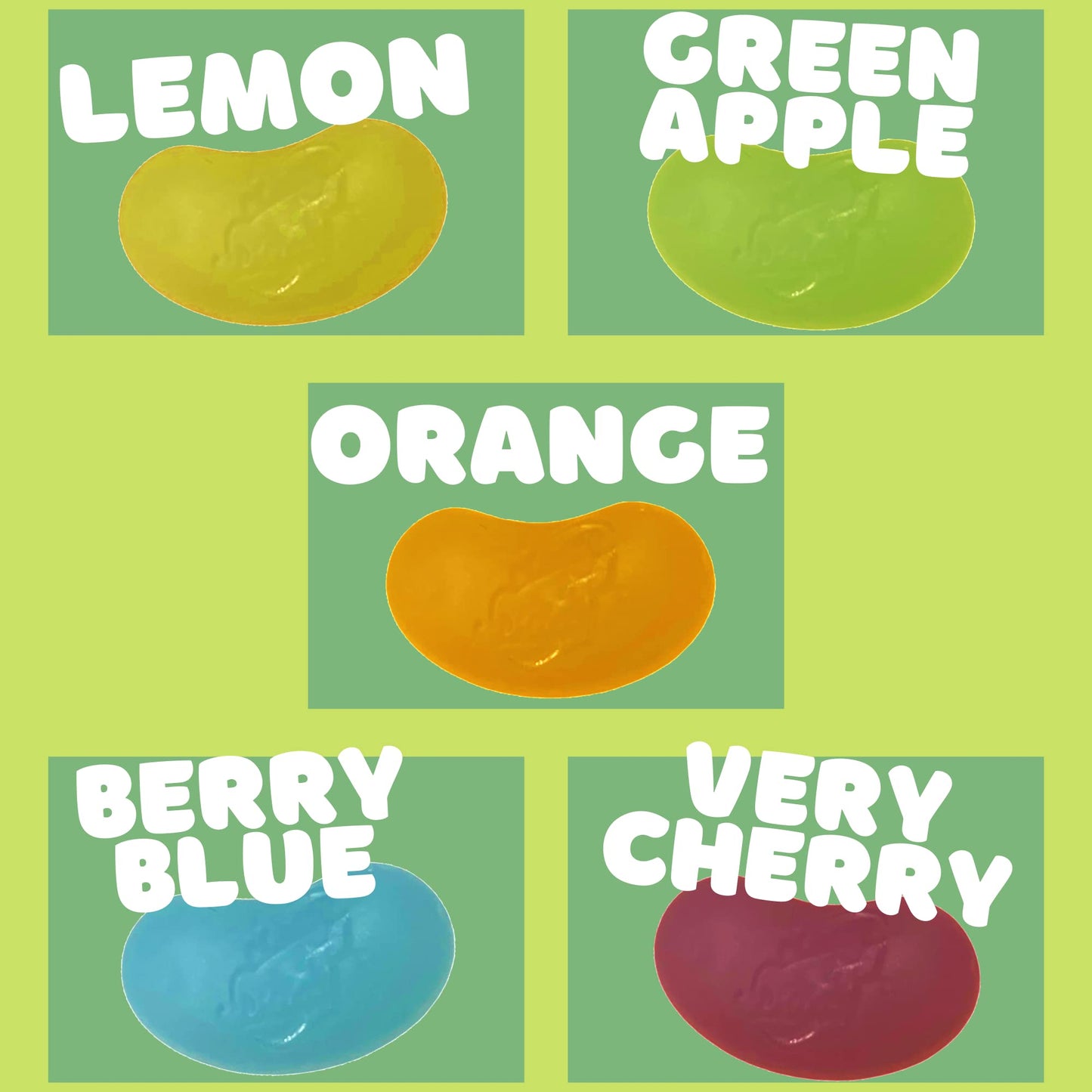 Needzo Vegan Jelly Bean Shaped Jumbo Gummy Candy, 3.5 Ounce Pack of 2, Orange and Blue, Gourmet