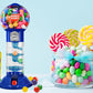 Fruidles Coin Operated Gumball Machine for Kids - 10.5 Tall, Includes 150 Gum Balls, Assorted Colors - Fun Candy Dispenser Toy