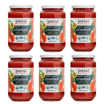 Jovial Crushed Tomatoes - Organic Tomatoes, Non-GMO, USDA Certified Organic, No Additives, BPA-Free, No Added Sugar, No Salt Add
