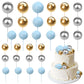 24 Pcs Ball Cupcake Toppers Balls Cake Toppes Foam Balls Cupcake Picks Diy Mini Balloon Cake Inset Topper For Baby Shower Birthd