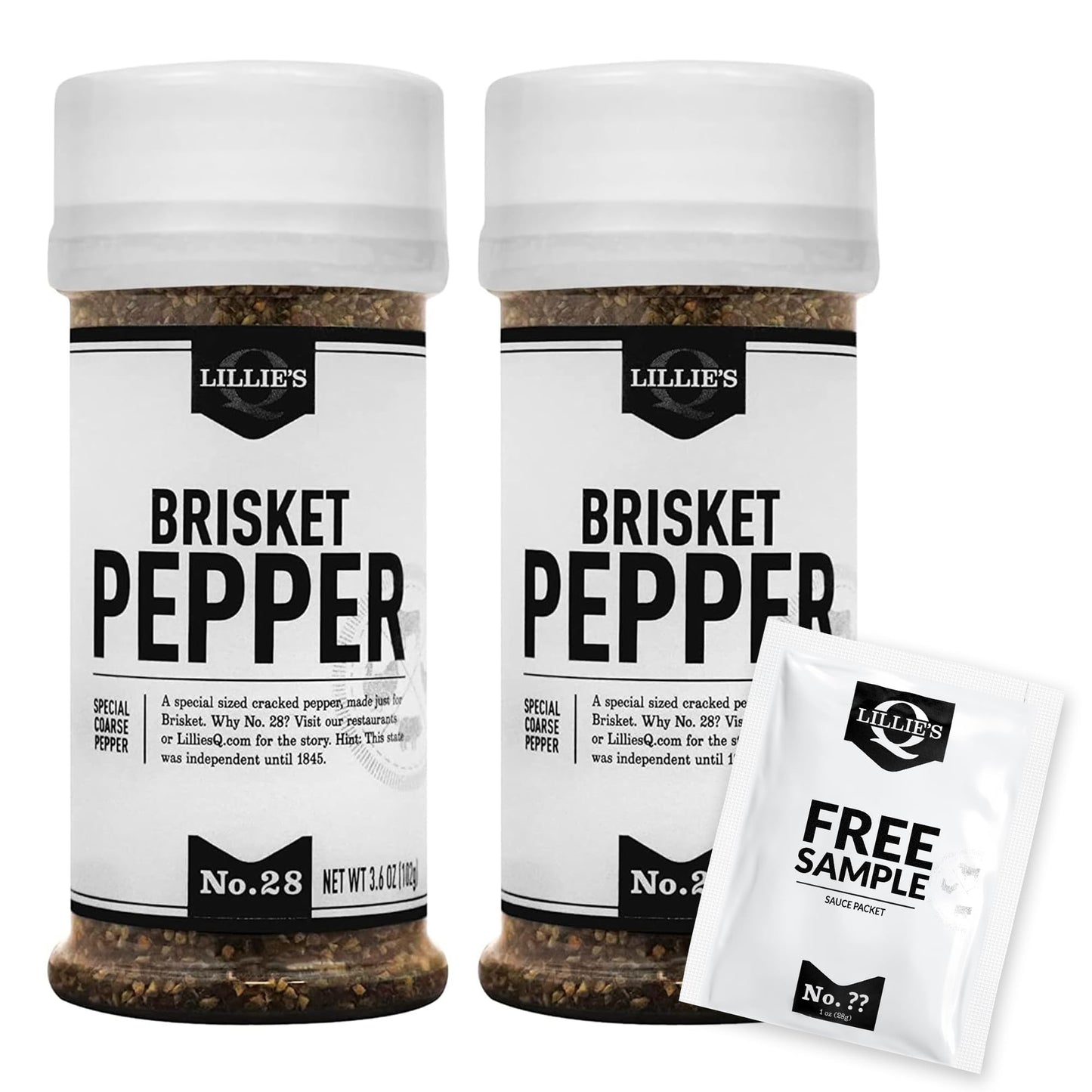 Lillie's Q - Brisket Pepper BBQ Rub, Cracked Pepper BBQ Rub, Traditional Texas-Style Brisket Barbeque Rub, Perfect Barbeque Seas