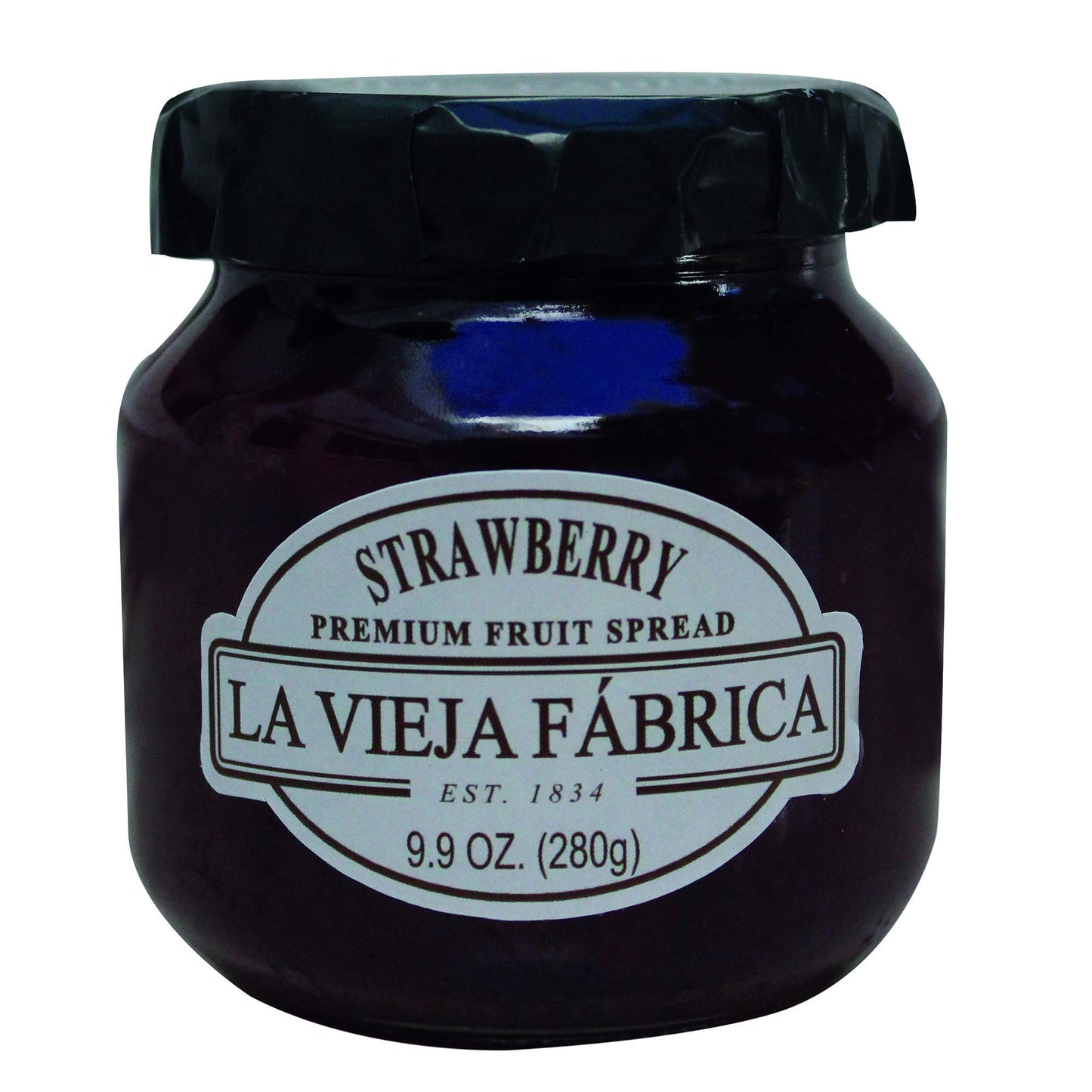 Mario Camacho La Vieja Fabric Strawberry enhanced Fruit Spread  9.9 Fl Oz (Pack of 8)