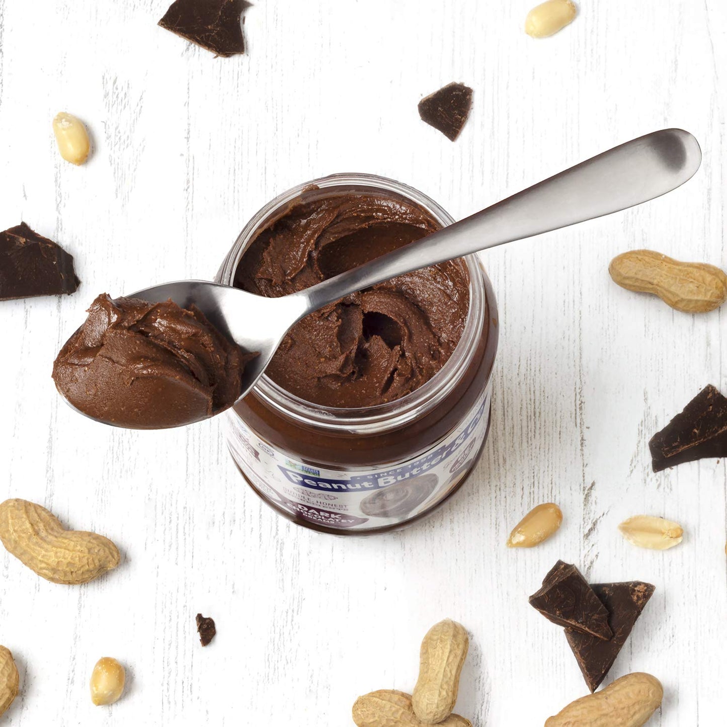 Peanut Butter & Co. Dark Chocolatey Dreams Peanut Butter, Non-GMO Project Verified, Gluten Free, Vegan, 16 Ounce (Pack of 6)