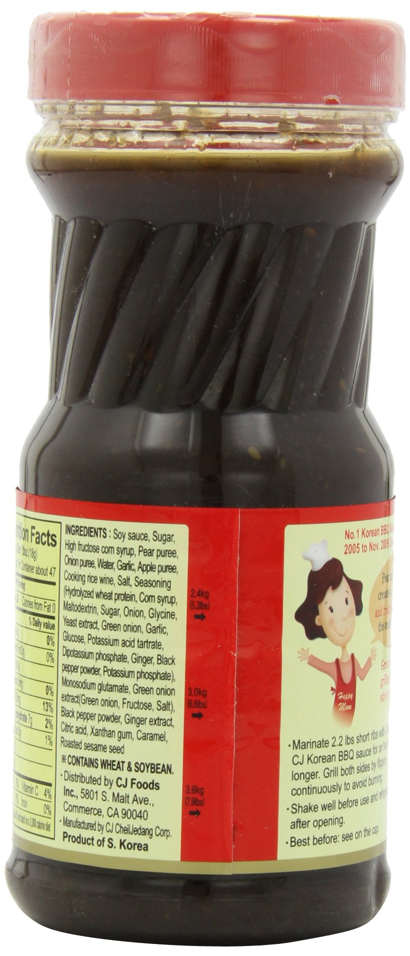CJ Korean BBQ Sauce - Bulgogi, 29.63-Ounce Bottles (Pack of 4)